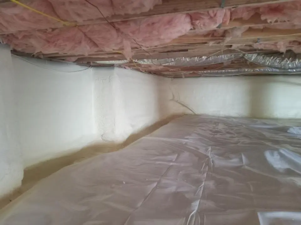 Crawl space encapsulation with closed-cell spray foam for Spray Foam Roofing in Cottonwood Heights